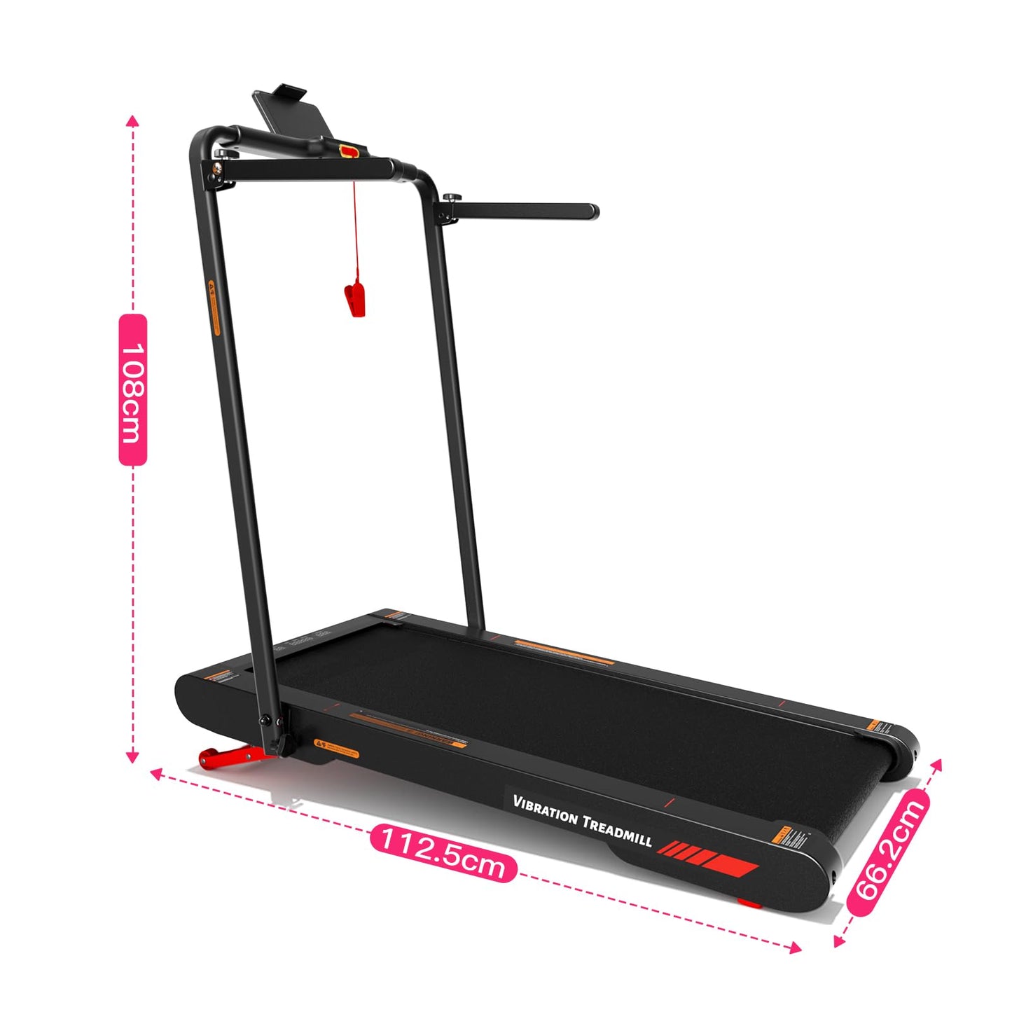 Sperax 4‑in‑1 Vibration Treadmill, 10% Auto Incline Foldable Walking Pad, Max Speed 12km/h with APP & Remote Control for Home Use