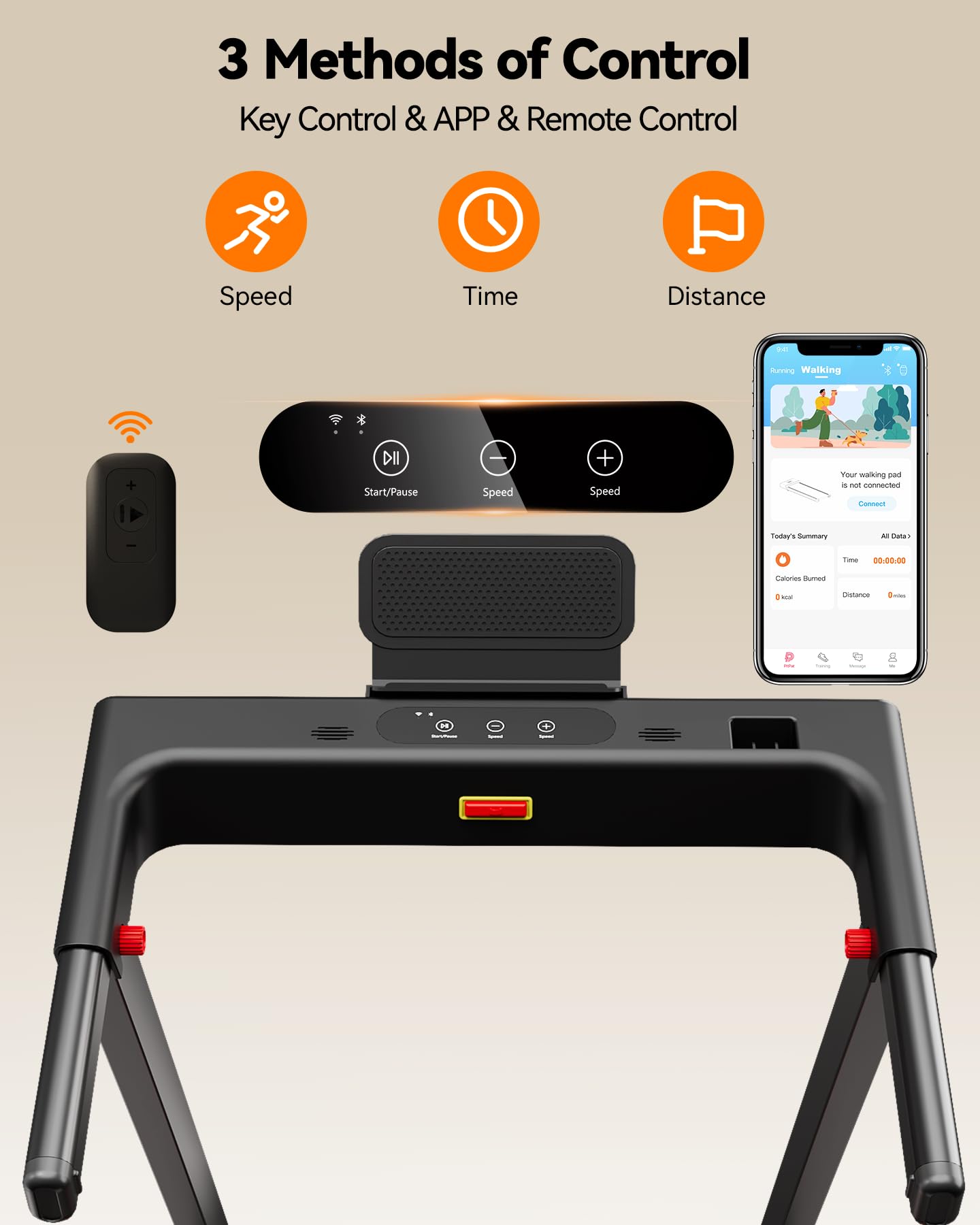 Lacuffy Treadmills for Home Foldable 112x42cm, 159kg Weight Capacity, 16km/h, 8% Incline Folding Treadmill for Heavy People, Raceable Foldable Treadmill with Multi-runner Race, Door to Door Delivery