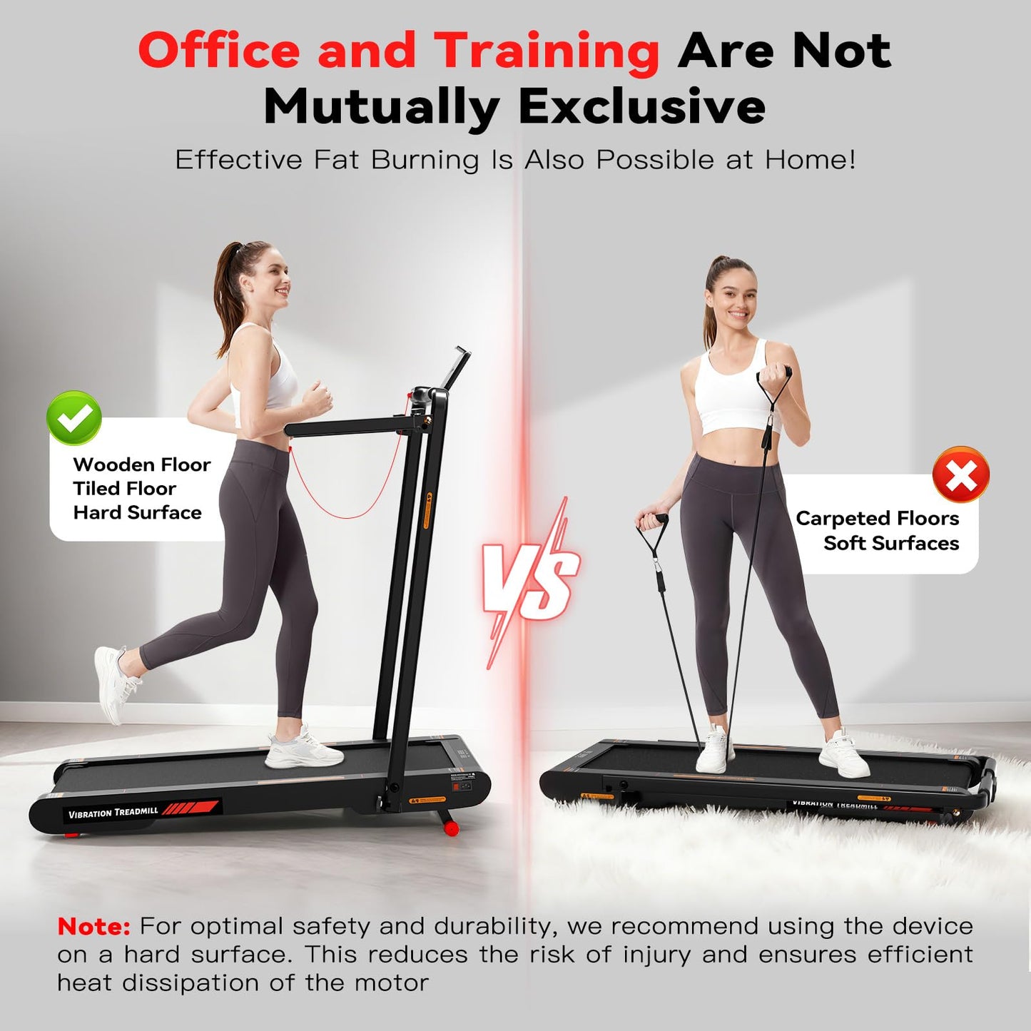 Sperax 4‑in‑1 Foldable Vibration Walking Pad, 2.5HP Home Treadmill, 12 km/h Max Speed, 6% Incline, LED Display, App & Remote Control Compatible