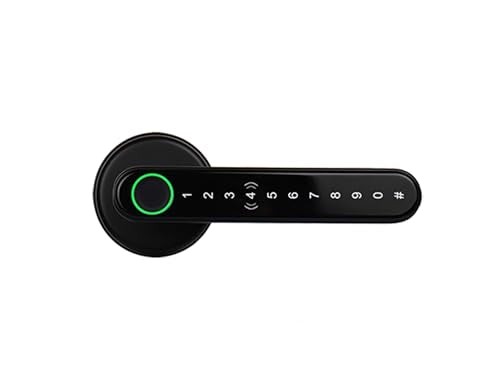 Simpled LF LeverLine Smart Lock, Fingerprint Keyless Security Entry Door Lock, Bluetooth Electronic Deadbolt, Touch Keypad, Smartphone Access (Dark)…