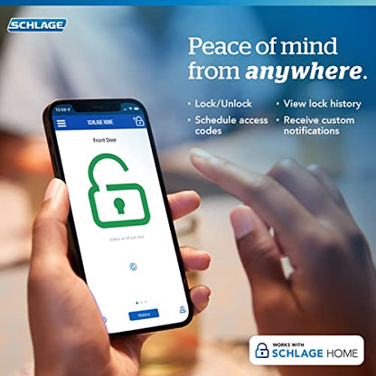Schlage Encode Smart WiFi Deadbolt | Keyless Touchscreen | Alexa Google | Guest Codes | Bronze
