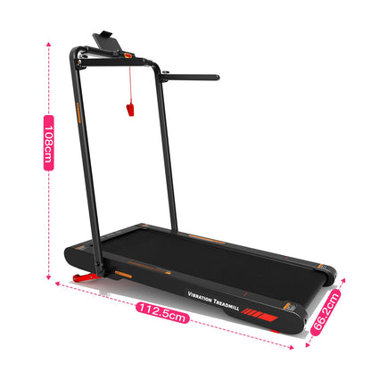Sperax 4‑in‑1 Vibration Treadmill, 10% Auto Incline Foldable Walking Pad, Max Speed 12km/h with APP & Remote Control for Home Use