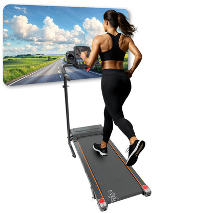 Evolve B1 Treadmills for Home Foldable with Incline & Handle – Running Treadmill for Home, Bluetooth Walking Pad Treadmill, Fold Up Treadmill with Hand Rail, Compact Walking Pad Incline Treadmill