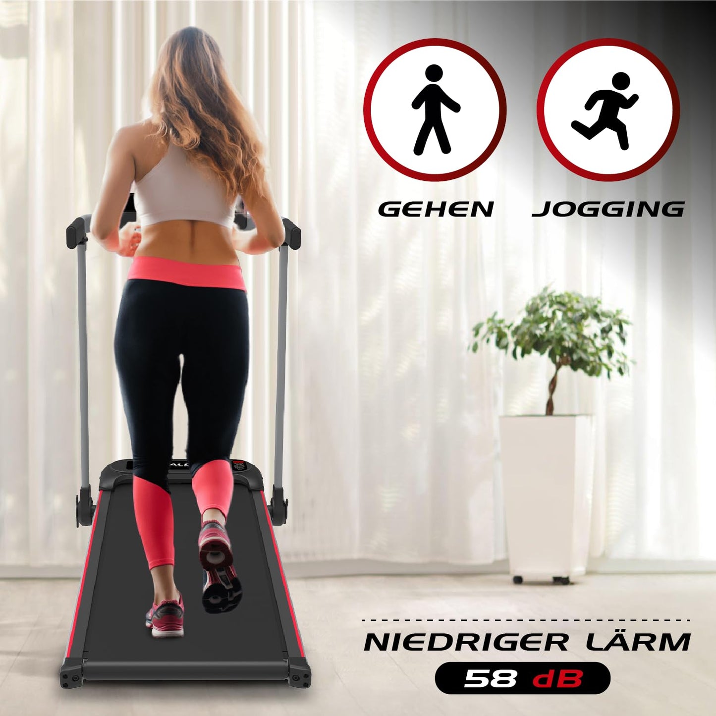 Electric Home Treadmill Folding 1-2.5HP 12 Preset Programmes LCD Display 1-10km/h F2800DE (F2800)