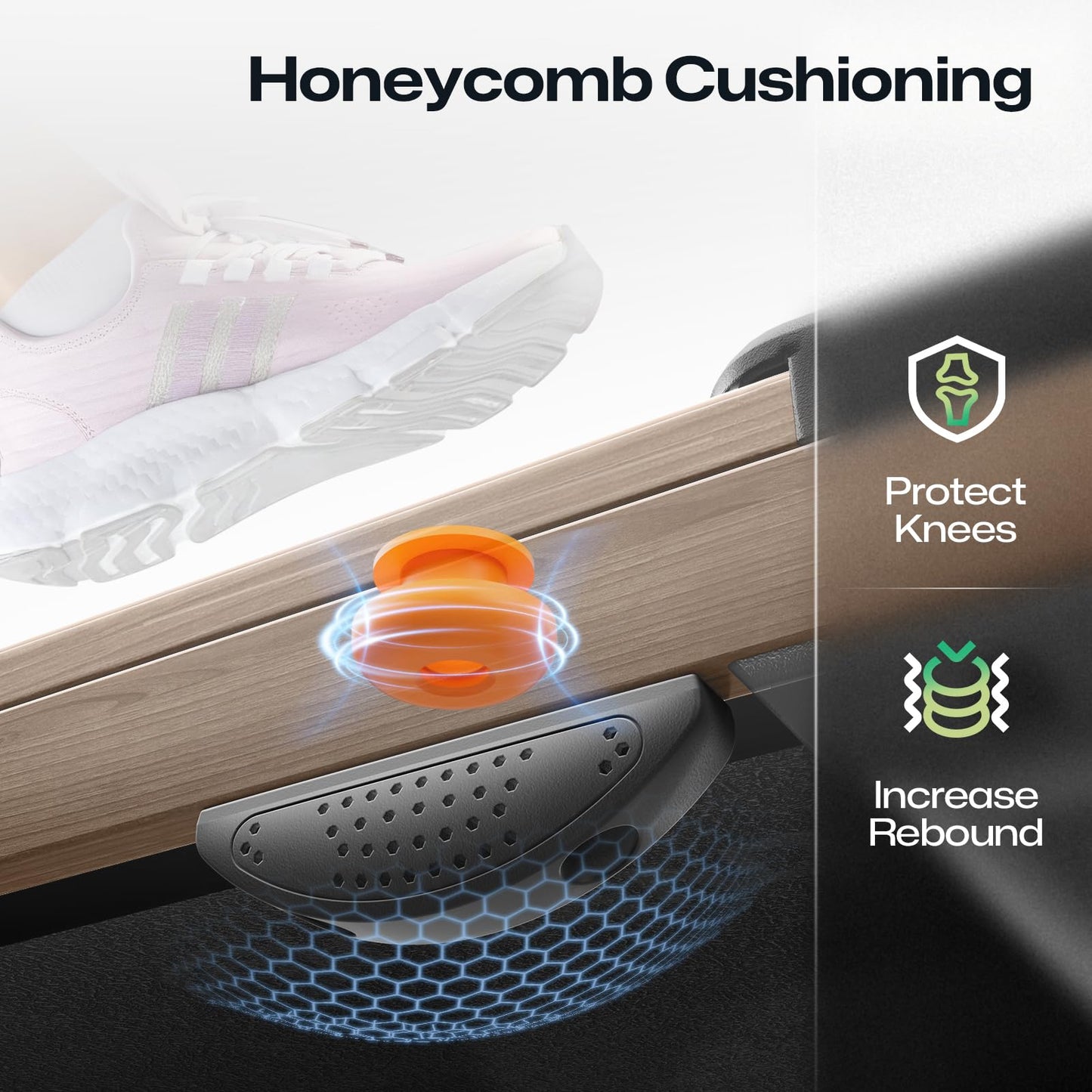 UREVO Wooden Walking Pad with SmartCoach APP, Under Desk Treadmill for Office, Portable Treadmills for Home, Walking Jogging Machine 1-6 km/h with Remote Control, Classic Wooden Aesthetic