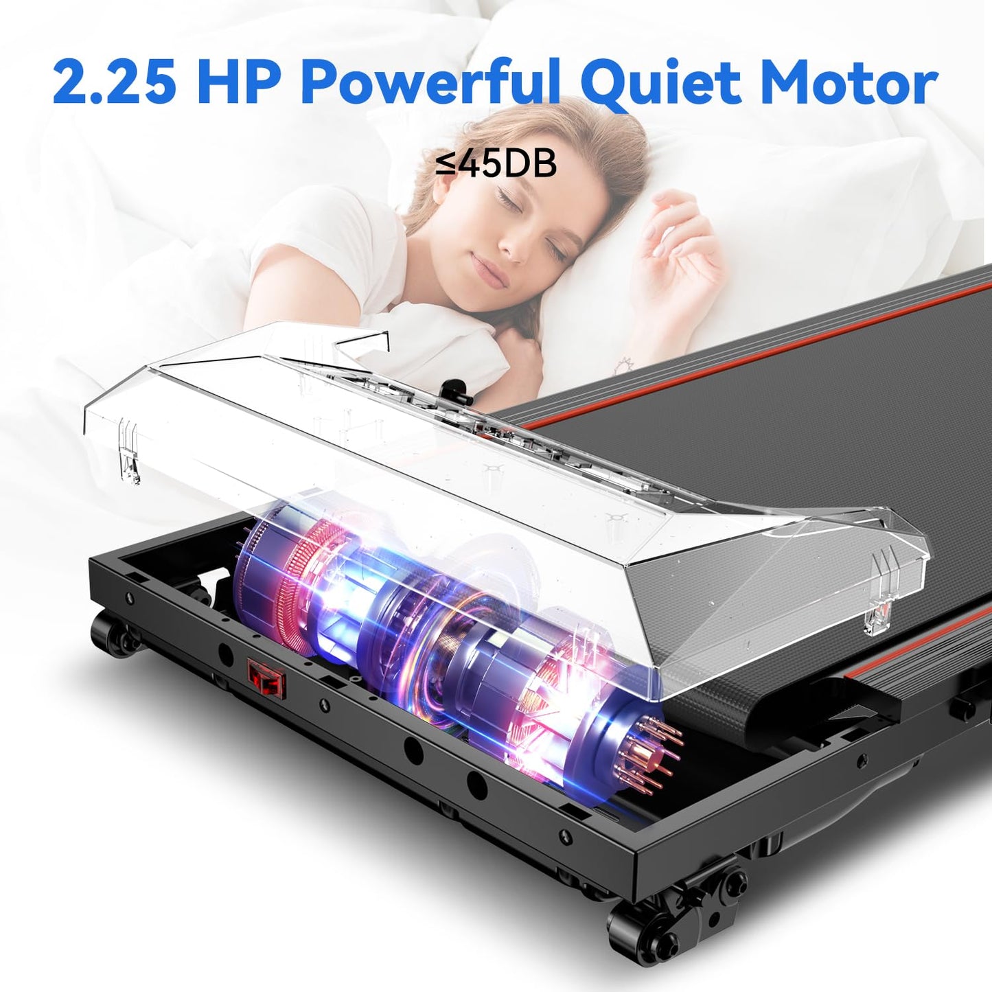Walking Pad Treadmill with Incline, ADREAM Foldable Under Desk Treadmill, Portable Walking Running Machine with Remote Control and LED Display