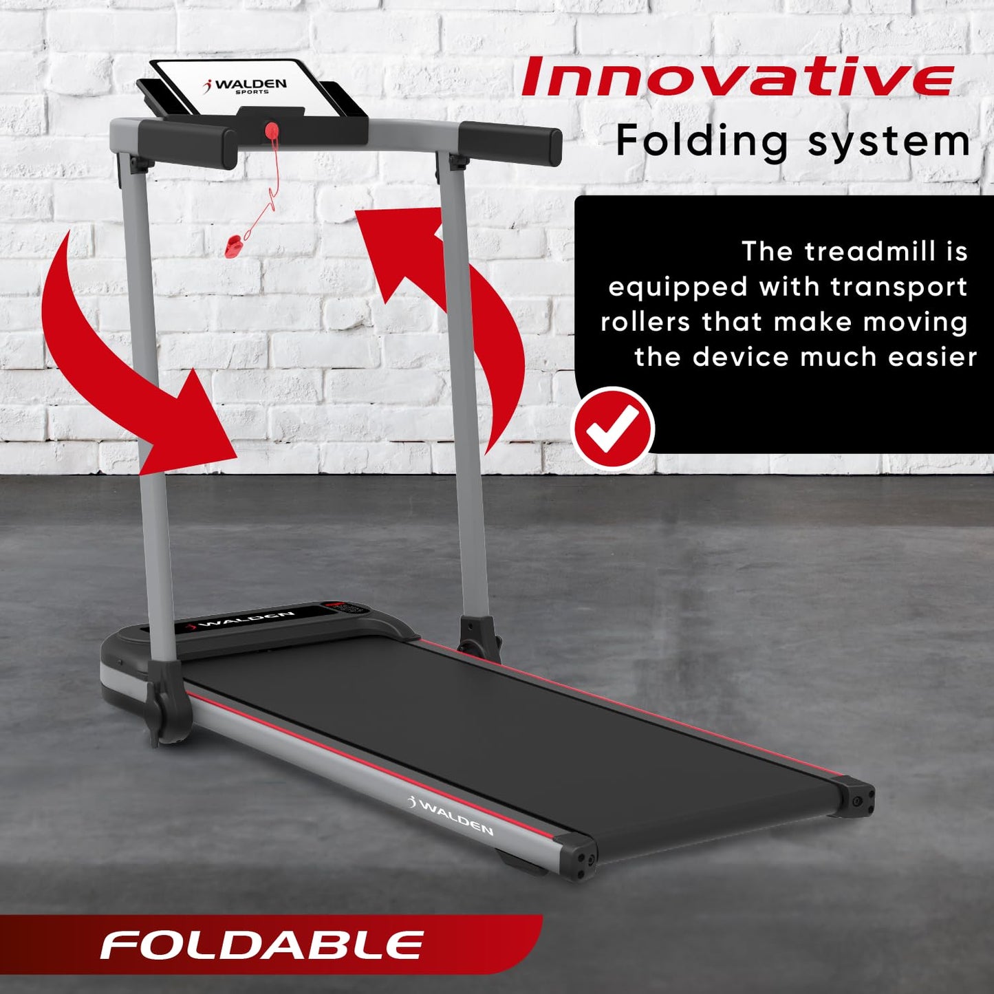 Electric Home Treadmill Folding 1-2.5HP 12 Preset Programmes LCD Display 1-10km/h F2800DE (F2800)