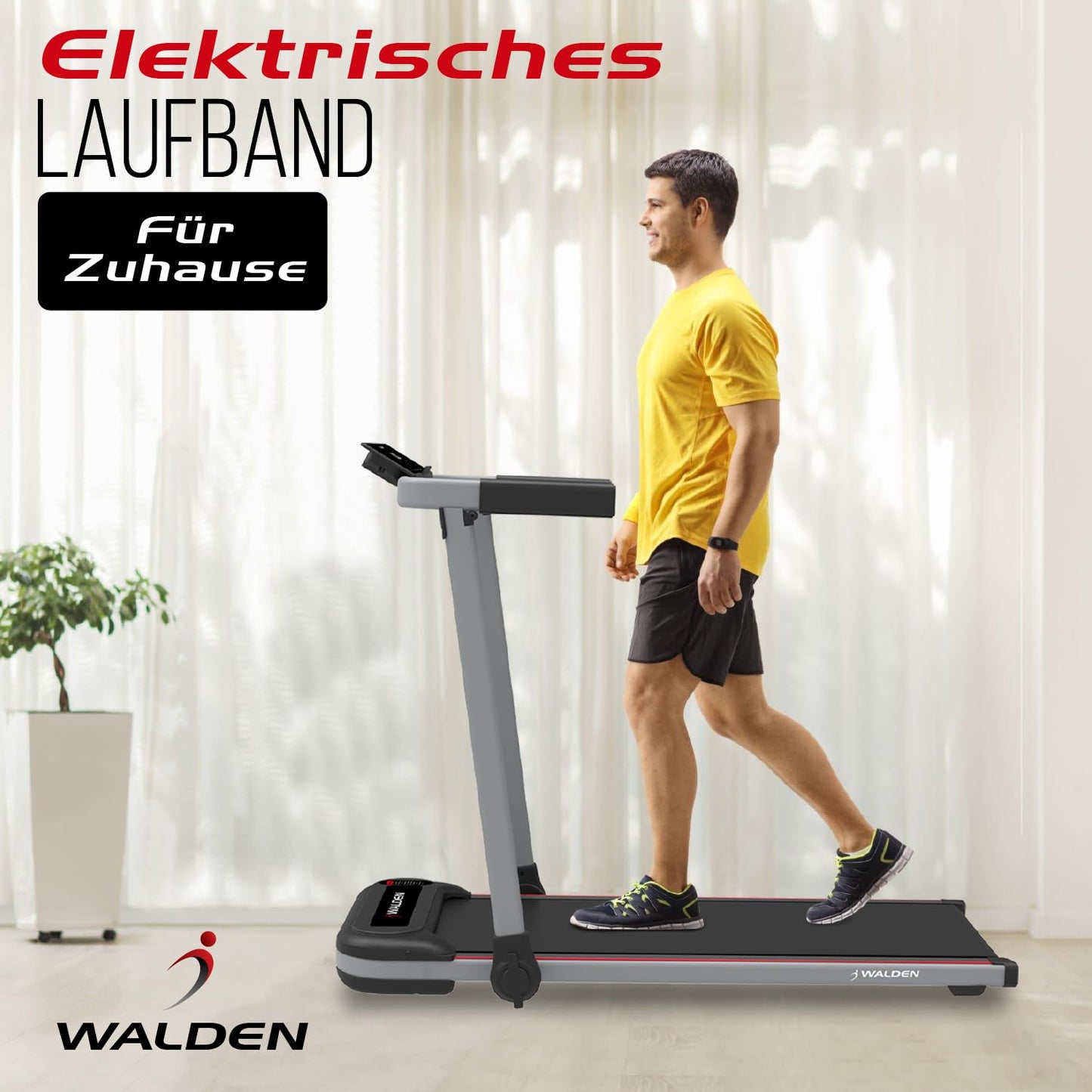 Electric Home Treadmill Folding 1-2.5HP 12 Preset Programmes LCD Display 1-10km/h F2800DE (F2800)