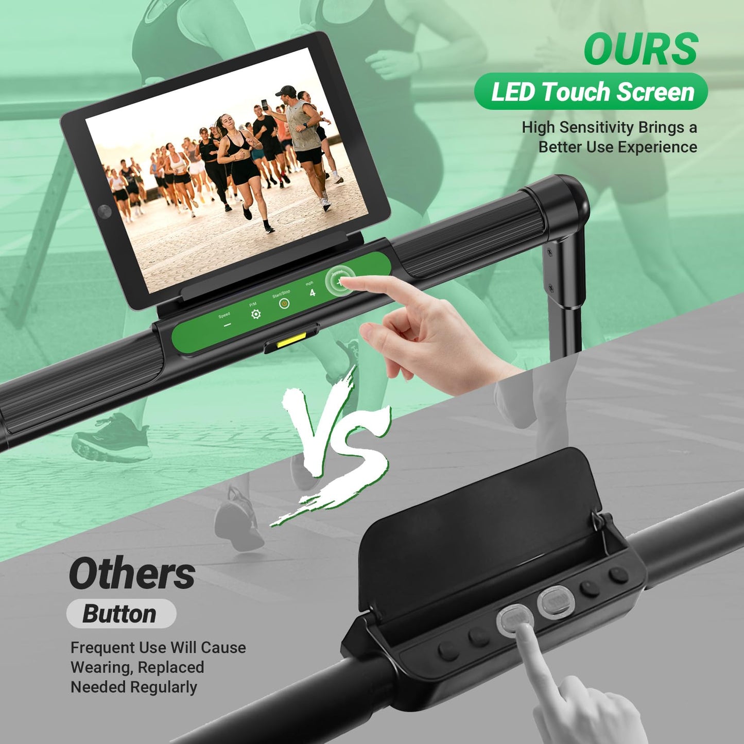 THERUN 2-in-1 Walking Pad Treadmill for Home Office, 2.5HP Quiet Motor, 1-12km/h, 98x42cm Wide Running Belt, Dual Shock Absorption, LED Display, Remote Control, Foldable Compact Walking Treadmill