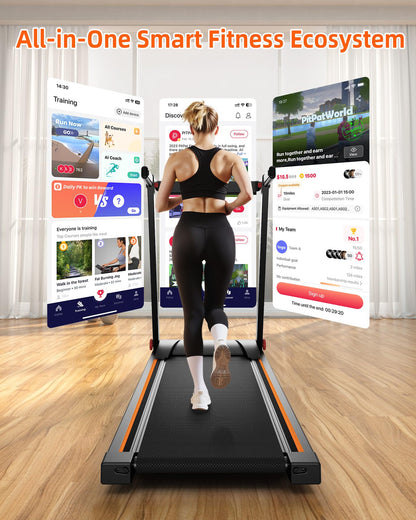 Superun Treadmills for Home Foldable With 5% Incline, 16km/h, 112 * 42cm, 158KG Capacity Folding Treadmill, 2573W Motor Running Machines for Home with APP Control, Door to Door Delivery