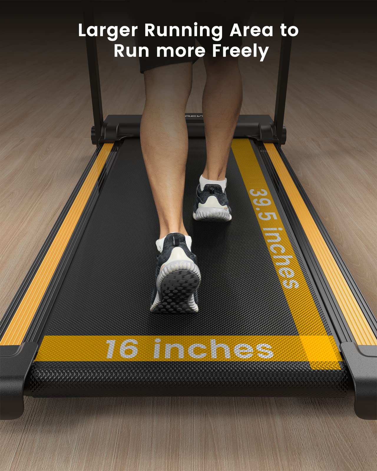 UREVO 2.25HP Treadmills for home foldable, 1-10 KM/H Compact Design Walking Pad with 12 HIIT Modes, Portable Folding treadmill for Home Office